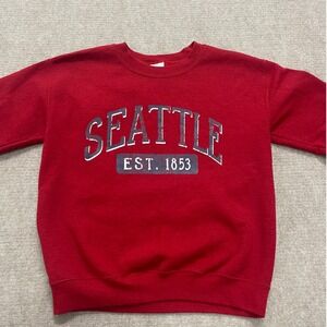 Vintage Seattle Red Crewneck Pullover Men's Small